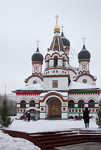 莫斯科老切列穆什基的三一教堂 冬天图片