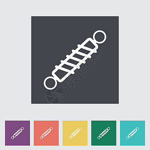汽车休克吸收器平板单图标图片