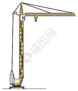 起重塔立柱卡通片绘画草图起重机吊车插图草稿橙子院子背景图片