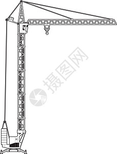 起重塔立柱天线阀门卡通片插图绘画草图院子旋臂起重机背景图片