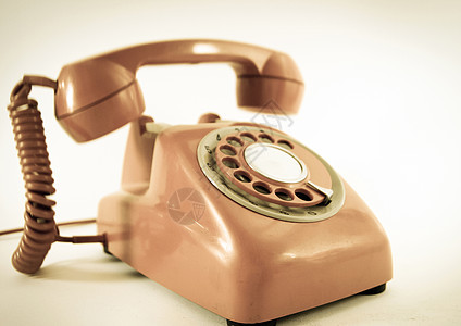 旧电话技术塑料红色商业拨号办公室电讯图片