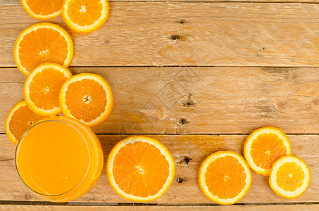 新鲜橙子静物模板风化水平橙汁高视角食物营养果汁桌子图片