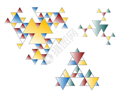 三角形金字塔正方形网络网格线条插图背景图片