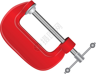 剪夹作坊工具工作室压缩金属小路技术红色夹钳压力图片