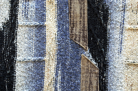 磨旧的羊毛服装材料织物风格材料针织手工装饰纤维墙纸帆布蓝色衣服图片