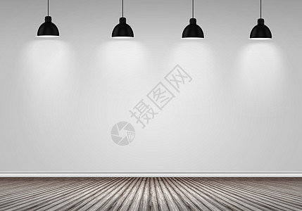 海报模板空白墙壁广告建筑学水平地面框架海报横幅灯笼白色房间背景