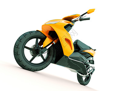 现代摩托车司机橙子自由发动机冲程驾驶运输滚筒旅行车辆图片
