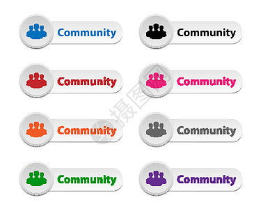 社区按钮纽扣互联网讨论团体插图橙子博客电脑成员讲话图片