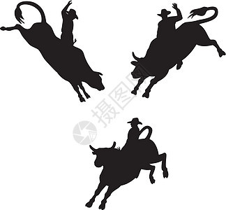 牛仔牛仔游牛骑马独奏大赛骑士牛仔动物男性奶牛艺术品插图表演骑术男人背景图片