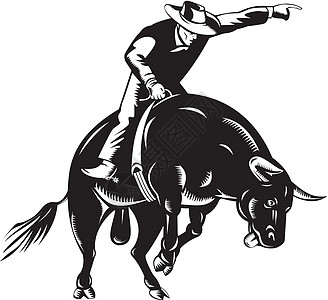牛仔牛仔游牛骑马独奏大赛男性动物插图男人骑术牛仔艺术品表演奶牛骑士图片
