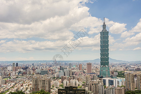 工作场景台北风景建筑学首都市中心房子天空旅行城市商业摩天大楼场景背景