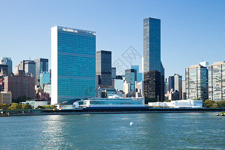纽约市 联合国中央办事处 上城州市世界建筑学风景建筑木板总部城市摩天大楼建筑物市中心图片