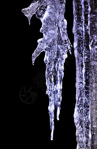 冰柱钟乳石石笋勘探蓝色水晶气候洞穴生态季节玻璃图片