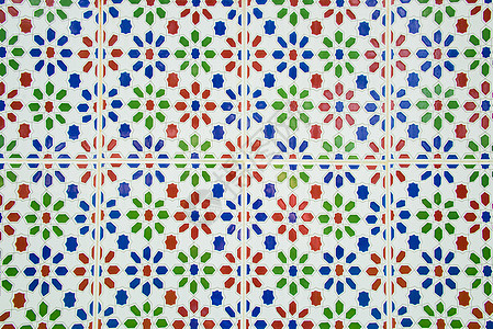 西班牙语瓷砖陶瓷拉丁红色白色蓝色马赛克文化背景图片