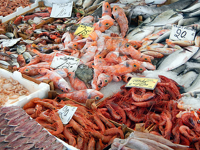 鱼市场上的新鲜鱼鱼片营养餐厅展示海鲜渔场零售饮食海洋美食图片