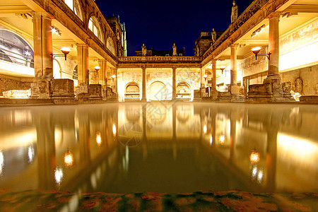 英格兰阿文的罗马浴池目的地建筑温泉世界遗产文明英语旅行纪念碑浴场建筑物图片