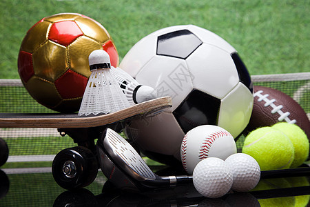 运动主题 球和其他体育设备足球网球白色皮革黑色篮球棒球游戏乒乓球高尔夫球图片