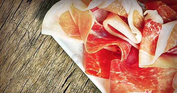 Prosciutto 专利生活方式状态食物健康饮食木头美食文化宏观饮食水平图片