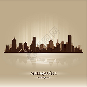 澳大利亚墨尔本星际天际线城市轮廓图片