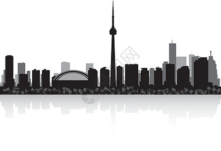 加拿大多伦多市天线矢量环光灯图片