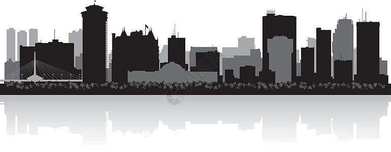 Winnipeg 加拿大城市天线矢量环影图片