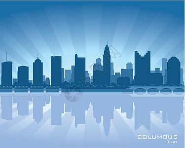 俄亥俄州哥伦布办公室城市摩天大楼支撑假期商业反射刮刀地标海岸图片