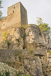 德国古德城堡鲁森斯坦天空堡垒遗产蓝色旅行吸引力风景区石头建筑历史性图片