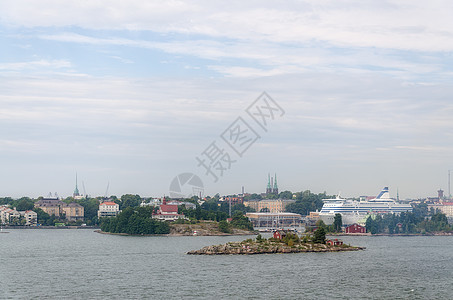 波罗的海各群岛内海岸建筑物天空海湾群岛旅游游艇运输全景港口图片