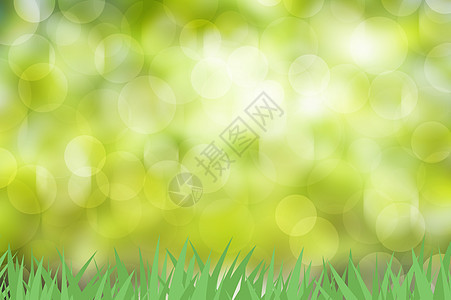 带颜色抽象背景的绿草季节桌面环境植物群植物场地蓝色天空草地叶子背景图片