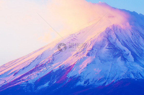 藤藤山关门了公吨日落火山积雪顶峰冰镇植物图片