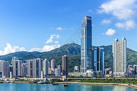 香港津环场景摩天大楼建筑石头玻璃市中心办公室天空城市天际图片