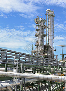 日间化工厂化学品管道炼油厂力量石化燃料金属气体技术工业图片