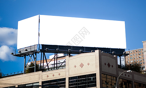 大白广告牌木板天空控制板横幅景观促销展示营销商业建筑学图片
