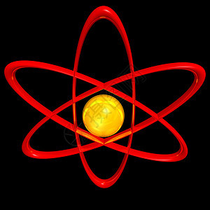 原子分子轨道化学橙子戏剧性飞行圆圈科学艺术小行星质子图片