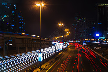 2012年11月14日 UAE 迪拜Marina的夜生活天空街道摩天大楼灯笼市中心建筑景观酒店运输建筑学图片