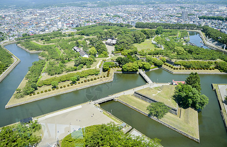 华东五市日本河交市Goryokaku公园2背景