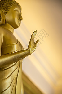 佛的金像艺术金子旅行场景雕像宗教佛教徒古董蓝色精神图片