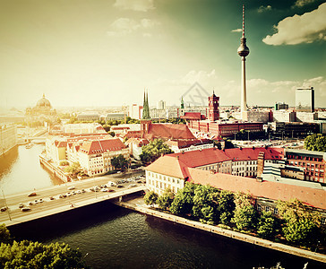 柏林 德国对主要里程碑的看法旅行旅游地标建筑天线城市人民全景景观大教堂图片