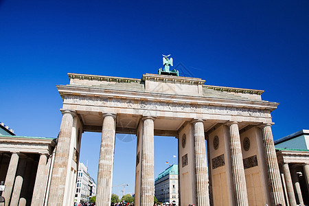 德国柏林勃兰登堡门雕像书房建筑观光天空旅行首都柱子纪念碑历史性图片