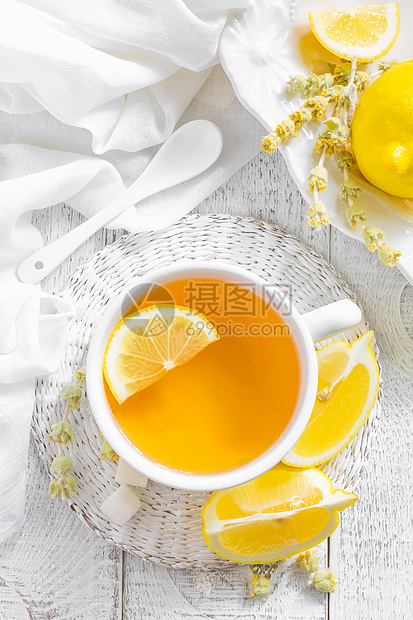 茶早餐刺激兴奋剂茶杯芳香时间花草杯子饮料树叶图片