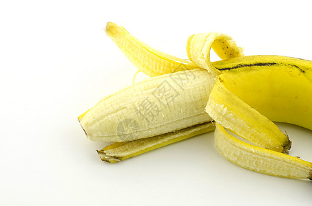 白底香蕉隔离带白底皮肤食物营养艺术金属蔬菜小吃水果热带早餐图片