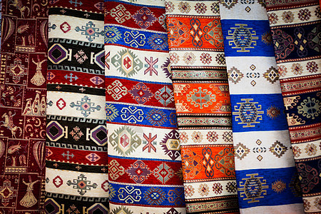 土耳其的Rug 织物图片