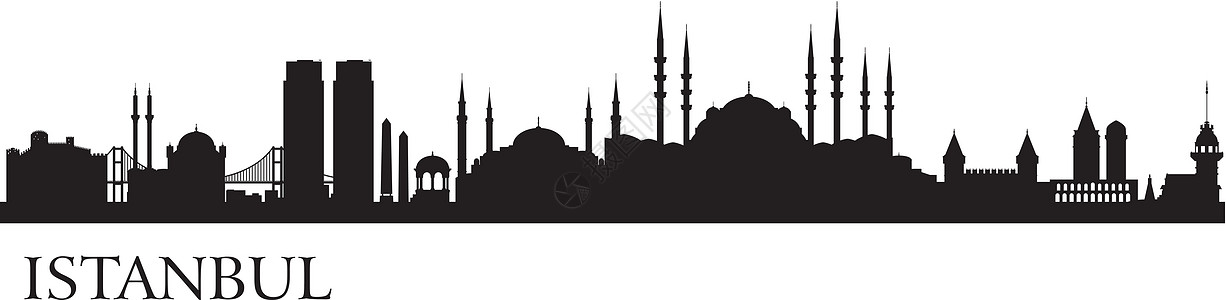 伊斯坦布尔城市轮廓天际建筑景观商业插图地平线房屋天空市中心建筑学图片