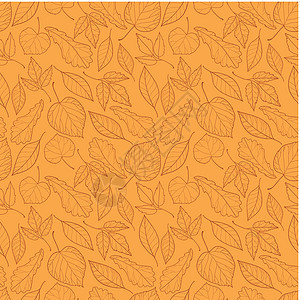 带秋叶的无缝背景背景植物红色艺术插图季节季节性墙纸棕色金子橙子图片
