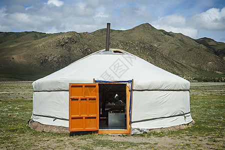 典型的蒙古Yurt图片