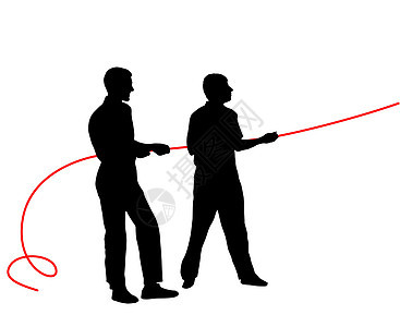黑色的背影 人们拉绳子 矢量插图数字斗争成人男性套装绳索团队竞争就业资源图片