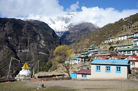 首都谢尔帕斯周围的山丘     尼泊尔亚洲图片