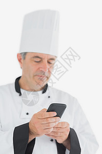 手机微信使用手机的厨师背景