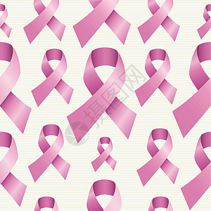 乳腺癌认知丝带无缝模式EPS10档案图片