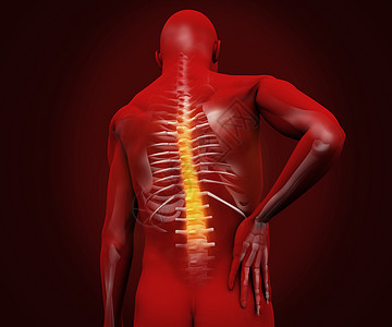 红色数字数字图 带有突出显示背痛图片